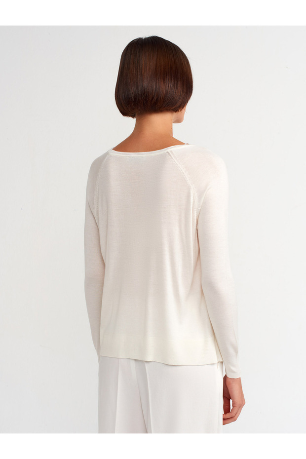 Bisiklet Yaka Basic İnce Triko Kazak - 2