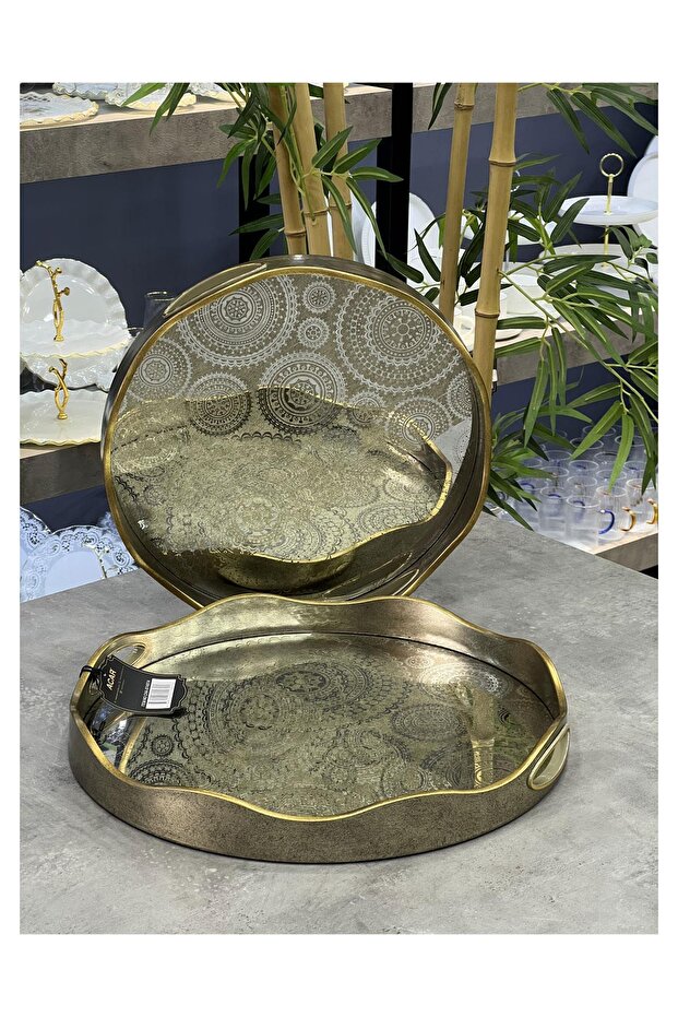 Luxury Polyurethane 2-Piece Mirrored Tray V2