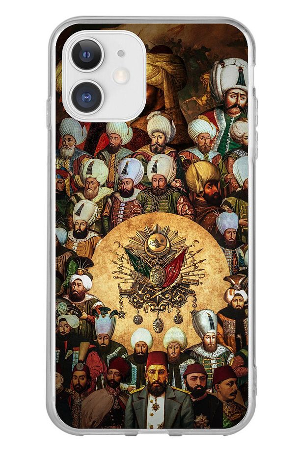 iPhone 11 Uyumlu Osmanlı Padişahları Şeffaf Silikon Kılıf - 1