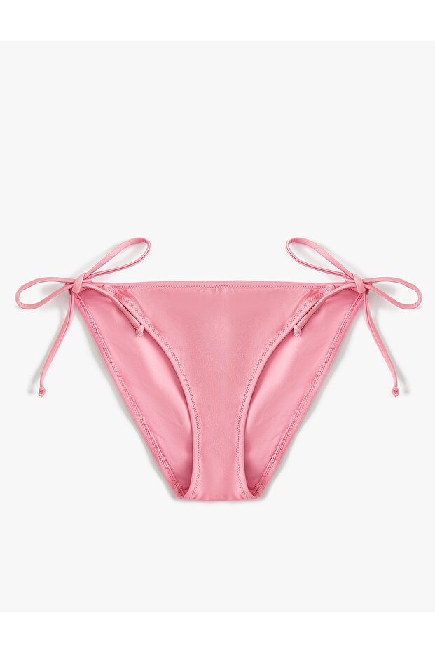 Shiny Brazilian Bikini Bottom with Lacing Detail on the Sides