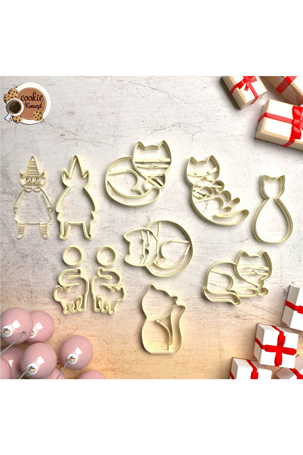 Cat Concept - Polymer Clay Mold Set # 28