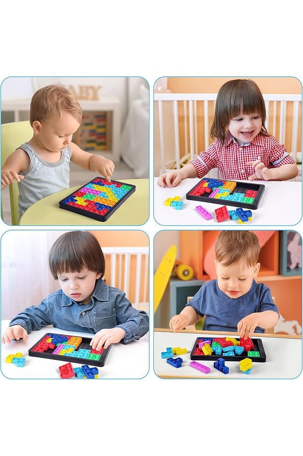 Popitli Tetris Silikon Oyuncak, Popitli Puzzle Duyusal Oyuncak, 3d Building Blocks, Bpa Free - 8