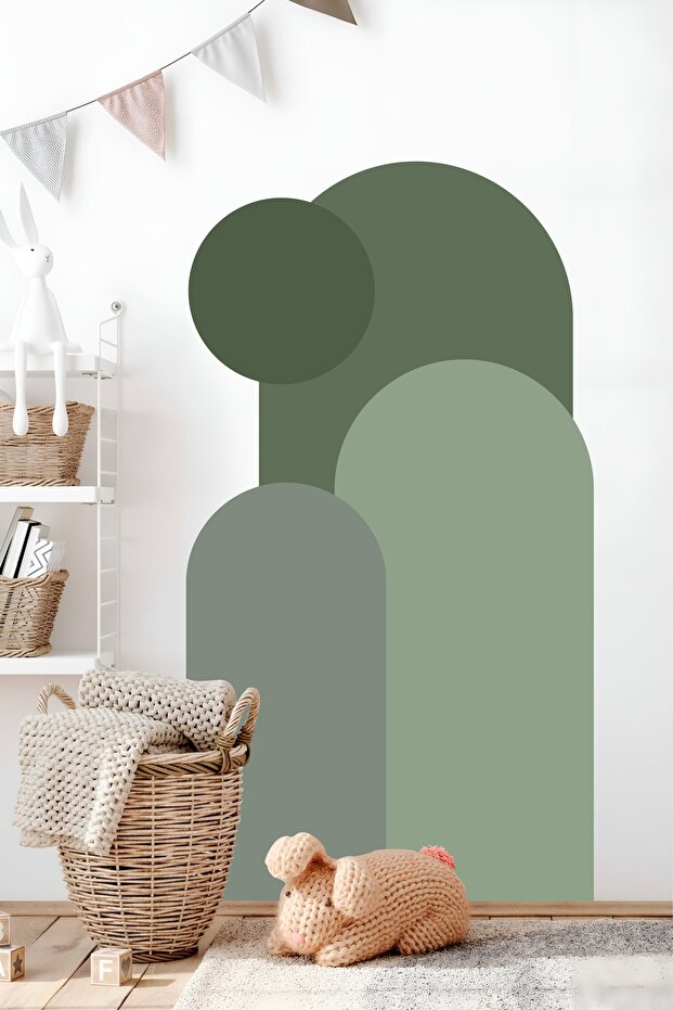 Bohem Oval 3'lü Duvar Sticker - 2