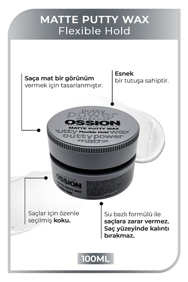 Ossion Mat Wax 100 ml + Flexible Hold Wax 100 ml - 4