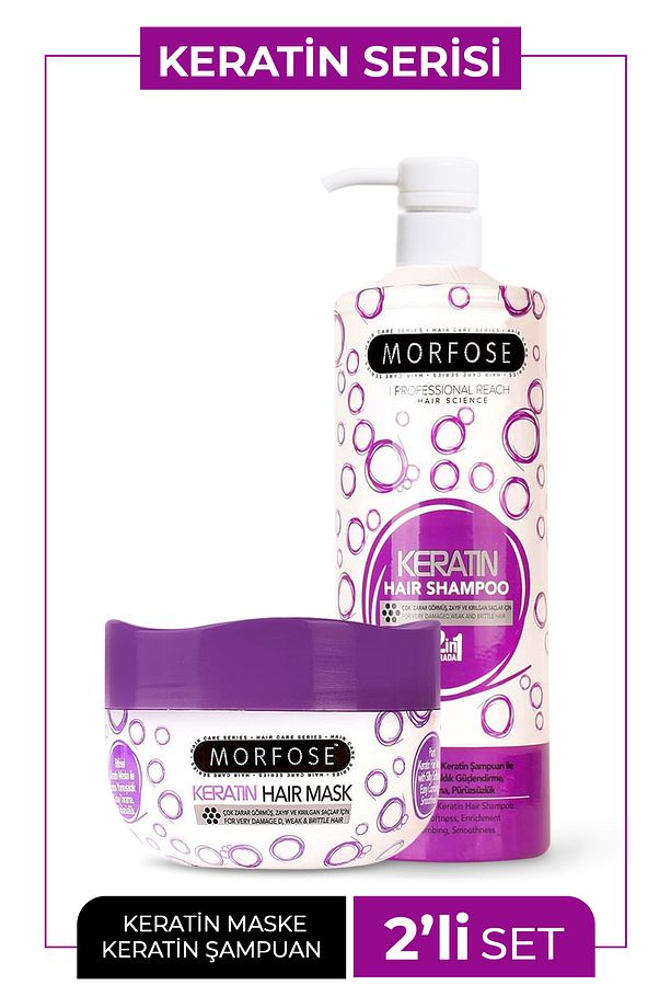 Keratin Şampuan 1000 ml Keratin Saç Maskesi 500 ml - 1
