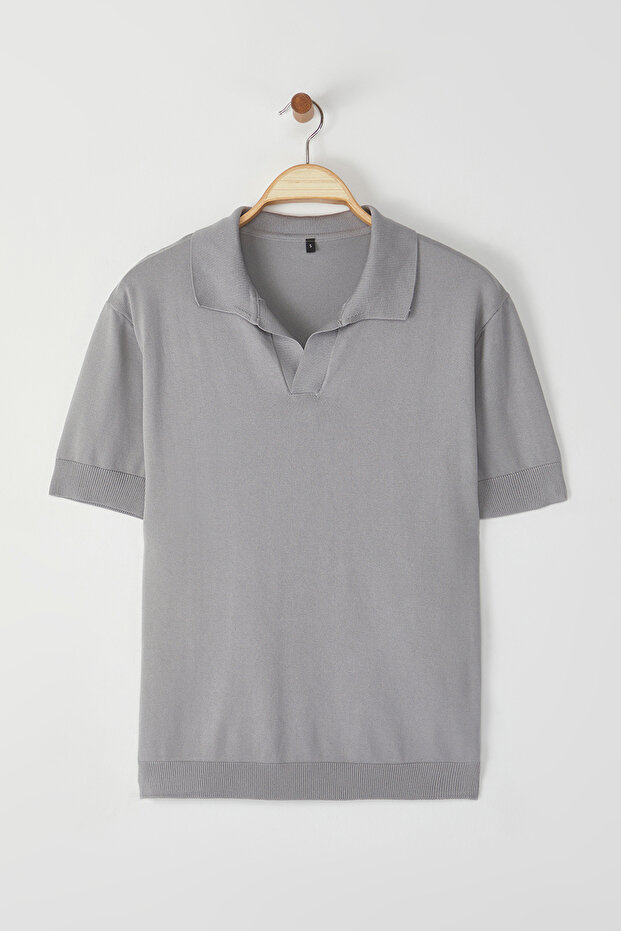 Taş Regular/Normal Kesim Düz Polo Yaka T-shirt TMNSS25PO00008 - 5