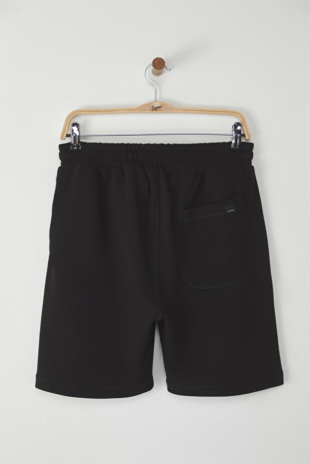 Siyah Regular/Normal Kesim Basic Karyoka Dikişli Şort & Bermuda TMNSS25SR00021 - 8