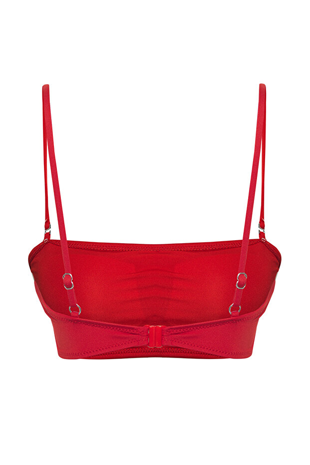 Kırmızı Straplez Kaplı Bikini Üstü TBESS25BU00028 - 7