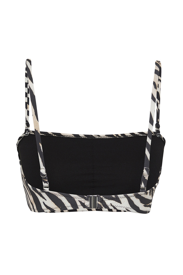 Zebra Desenli Straplez Kaplı Bikini Üstü TBESS25BU00044 - 6