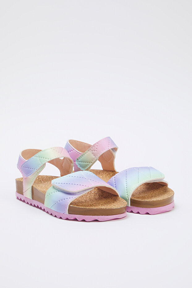 Pembe Cırt Bantlı Küçük Kız Çocuk Kids Sandalet TAKSS25SD00024 - 1