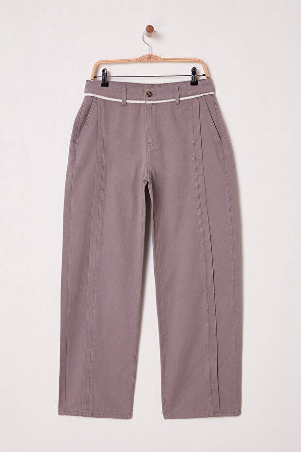 Açık Kahverengi Wide Leg Pantolon TMNSS25PL00016 - 3