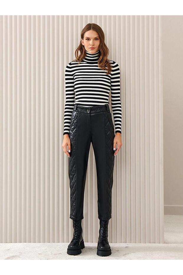 ÇİZGİLİ BALIKÇI YAKA TRİKO - 2