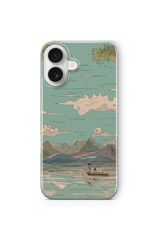 حافظة شفافة مطبوعة بتصميم فني متوافق مع هاتف iPhone 16 Plus