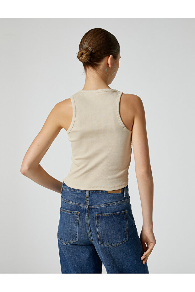 Basic Halter Collar Athlete Ribbed Cotton - 4