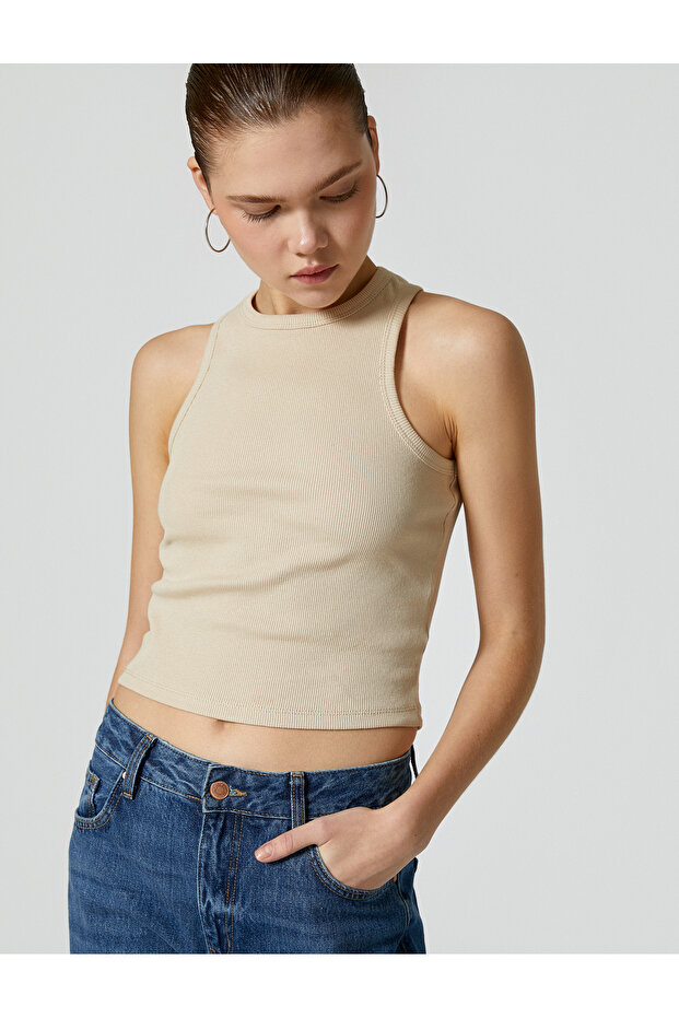 Basic Halter Collar Athlete Ribbed Cotton - 2