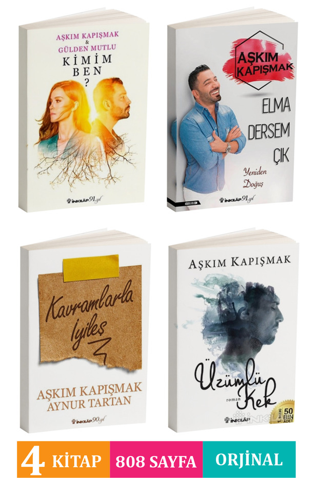 Aşkım Kapışmak</DNTCTMS> Who Am I?-I Learn by Guessing-Apple-Grape Cake-I Get Well with the Concepts (4 Book Set)
