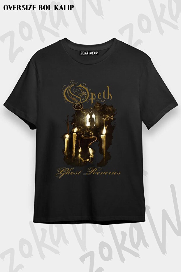 تيشيرت مطبوع بتصميم Opeth مقاس كبير للجنسين