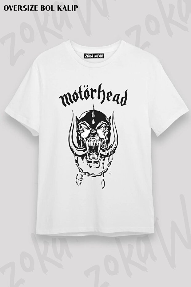 Unisex Oversize Mold Logo Motörhead Design Printed Tshirt