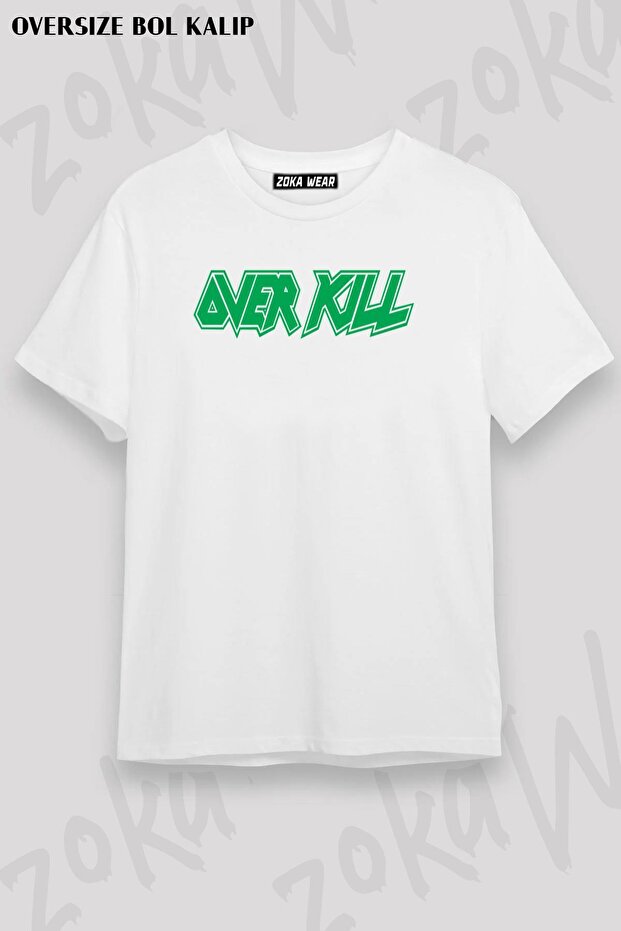 Unisex Oversize Mold Overkill Design Printed Tshirt
