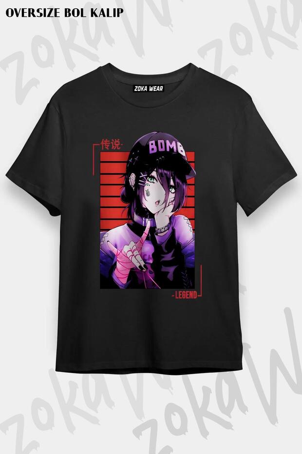Unisex Oversize Mold Chainsaw Man Reze Design Printed Tshirt