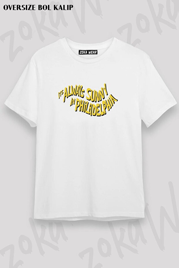 Unisex Oversize Fit It's Always Sunny in Philadelphia Design Printed Tshirt