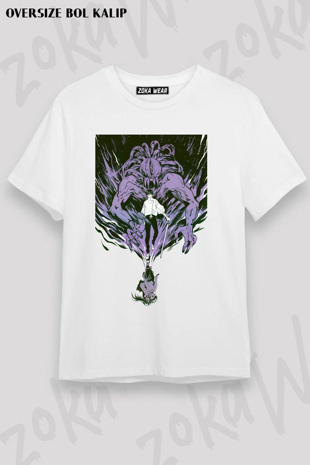 Unisex Oversize Mold Jujutsu Kaisen Yuta Okkotsu Design Printed Tshirt