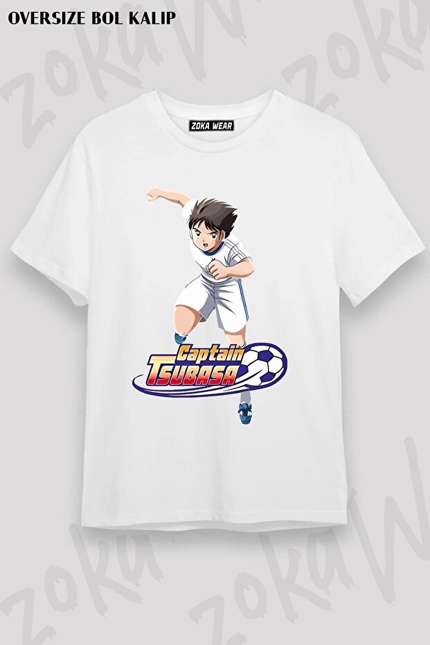 Unisex Oversize Mold Tsubasa Design Printed Tshirt