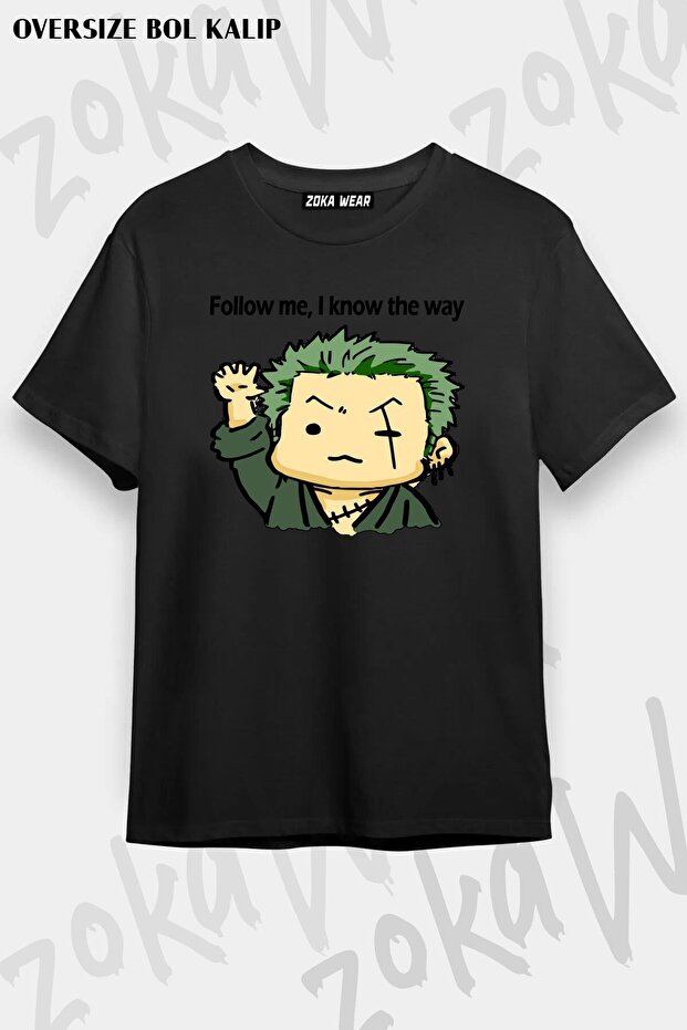 تيشيرت مطبوع بتصميم Roronoa Zoro قطعة واحدة للجنسين