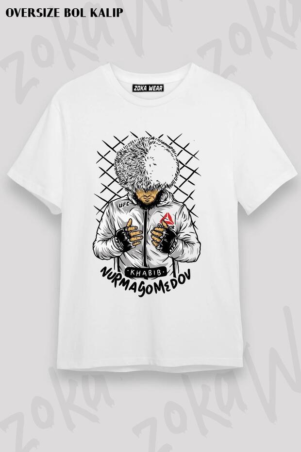 Unisex Oversize Molded Pray Ufc Khabib Nurmagomedov Design Printed Tshirt