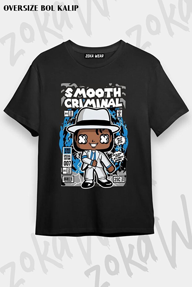تي شيرت مايكل جاكسون ناعم للجنسين مطبوع عليه جريمة