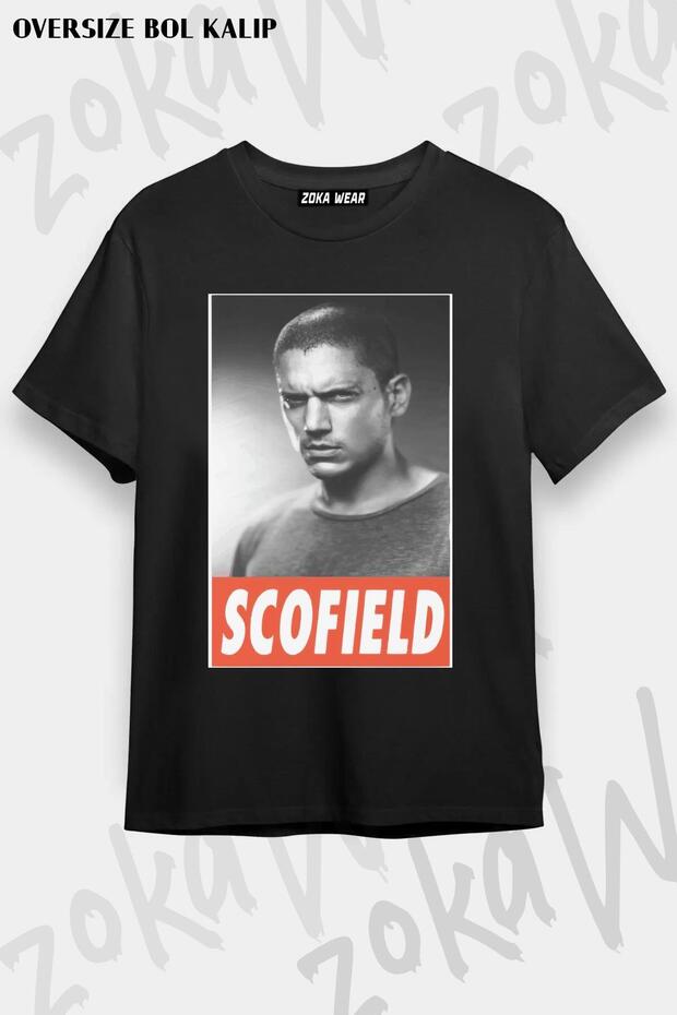 Unisex Oversize Mold Michael Scofield Prison Break Design Printed Tshirt