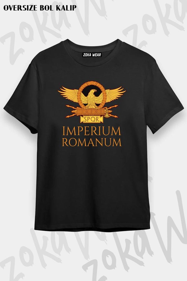 Unisex Oversize Mold Imperium Romanum Empire Spqr Design Printed Tshirt