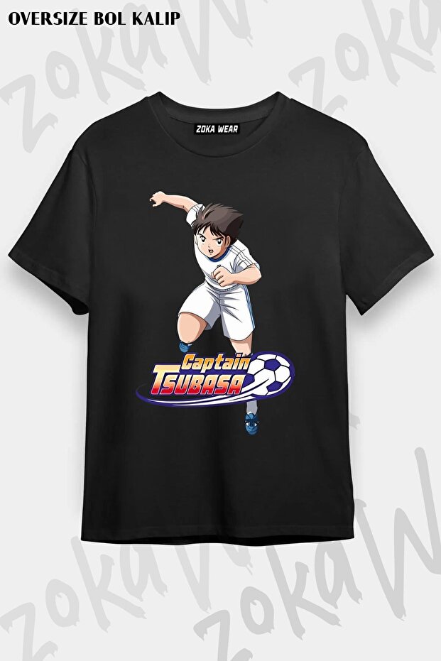 تيشيرت مطبوع بتصميم Tsubasa مقاس كبير للجنسين