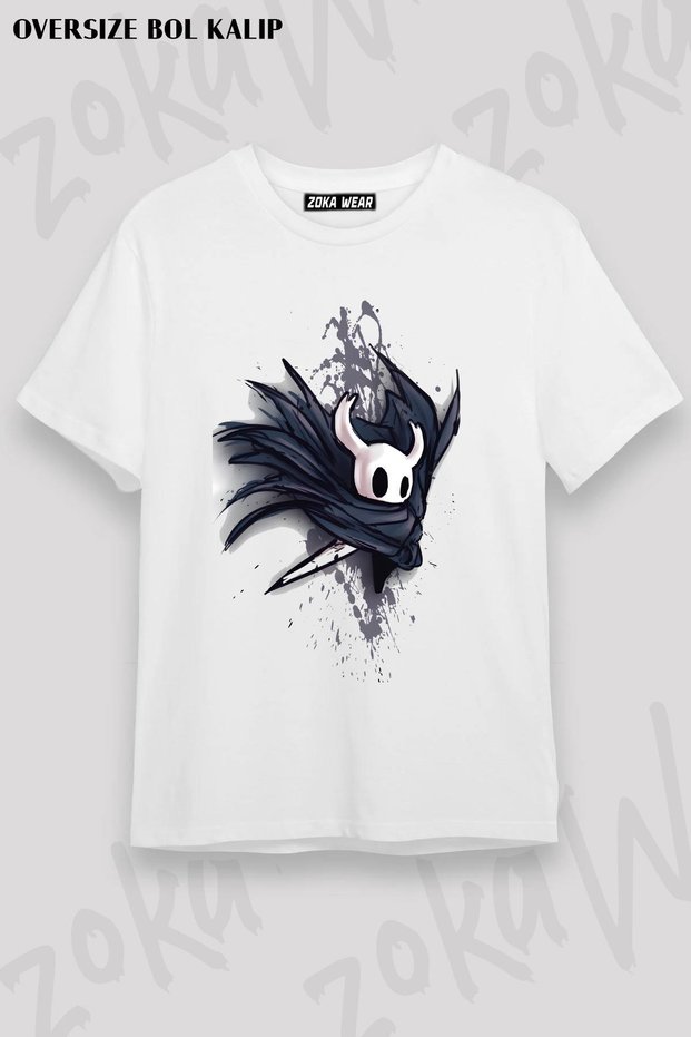 Unisex Oversize Fit Hollow Knight Design Printed Tshirt