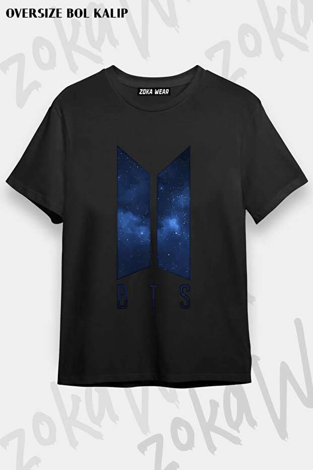 Unisex Oversize Fit Bts Logo Design Printed Tshirt