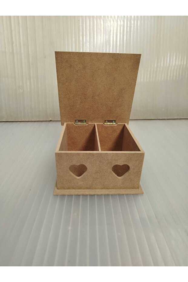 صندوق شاي مكون من قسمين وصندوق متعدد الأغراض - 3