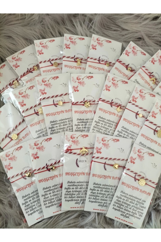 Gold Bracelet and Martenish Set with 20 Special Cards