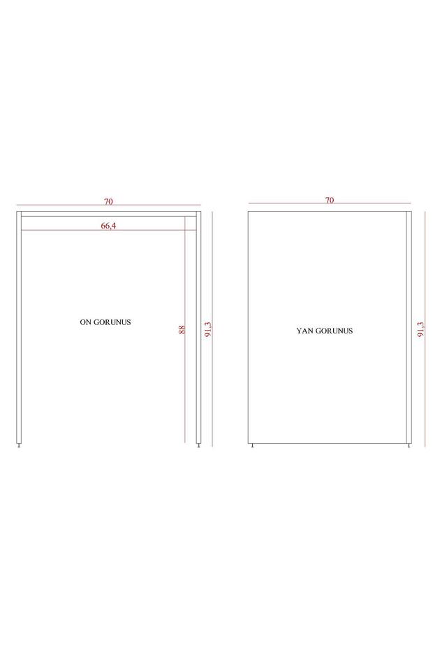 MDF KAPAKLI ÇAMAŞIR MAKİNESİ DOLABI - 5