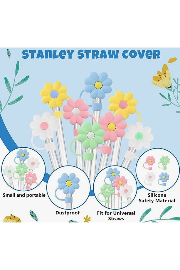 1 Adet 10mm Stanley için Pipet Tıpası Çiçekli Pipet Kapağı Quencher Pipet Tıpa - 3