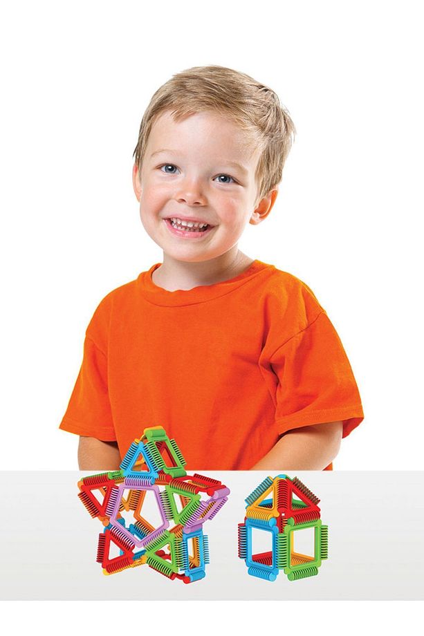 Geometrik Şekiller Puzzle Blok Inşa Yapı Bloklar 96 Parça - 9