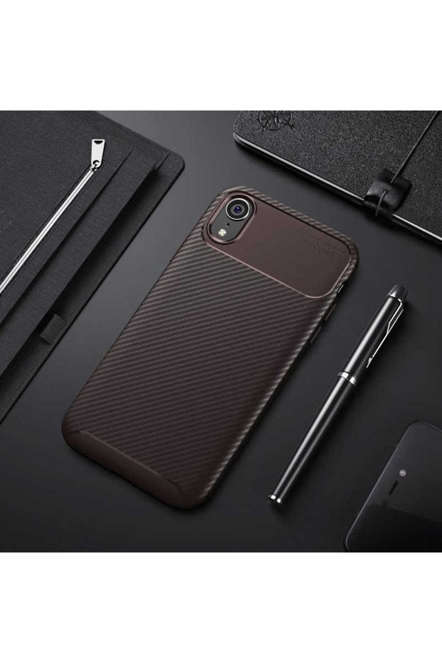 Case for Apple iPhone Xr 6.1 Case Carbon Fiber Look Ultra Thin Lux Autofocus Cover