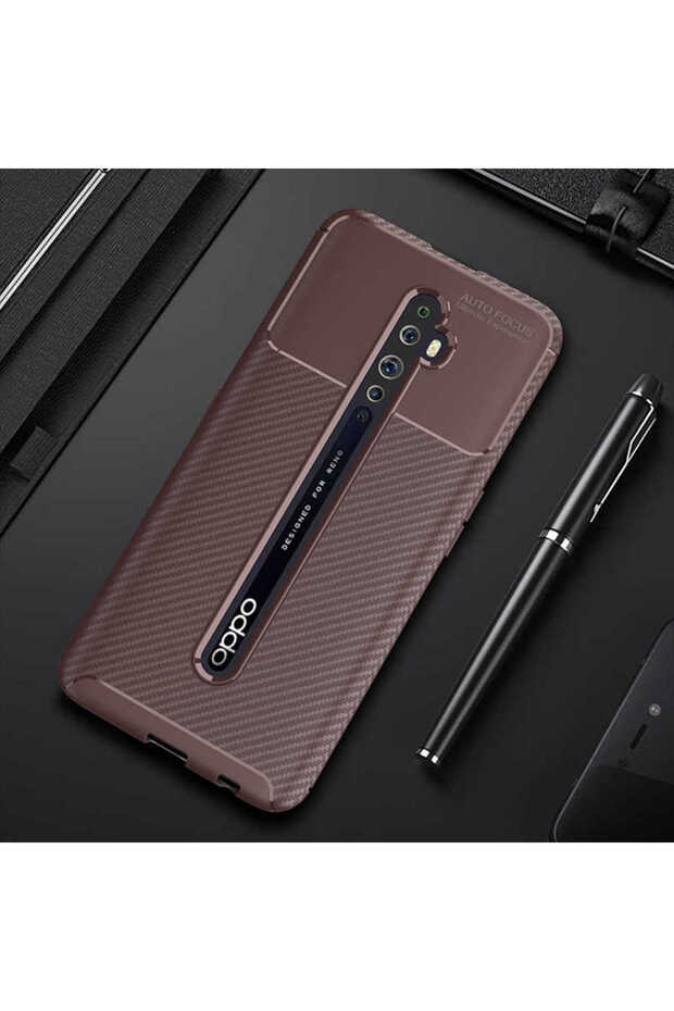 Oppo Reno 2 Case Carbon Fiber Look Ultra Thin Lux Autofocus Cover