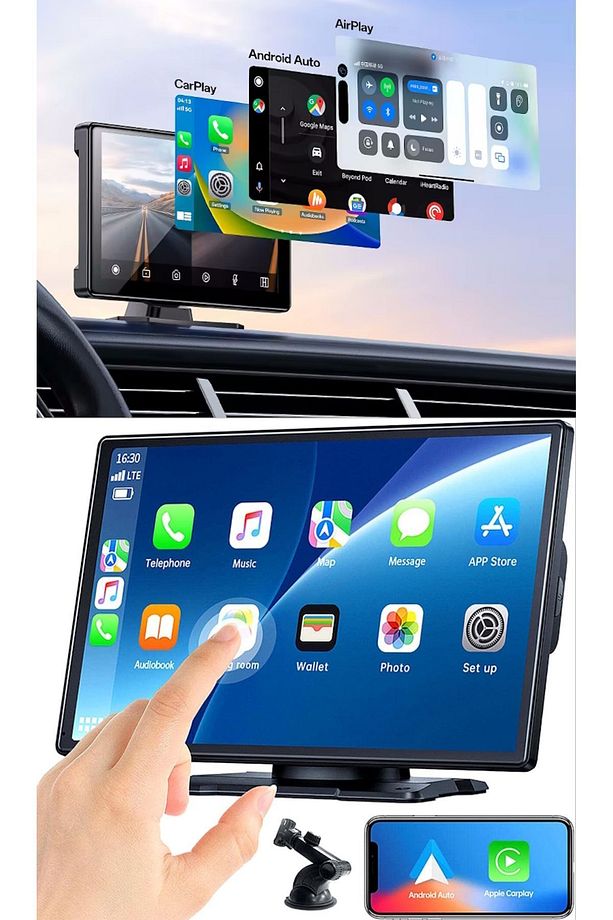 MPIA M88D Araç İçi Kamera Android Uyumlu Auto Car Play Arka Geri Görüş Kamera 7" 4K - 2
