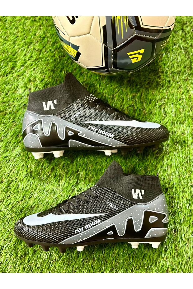 Men's Football Cleats Soccer Sports Shoes with Socks Kids Adults