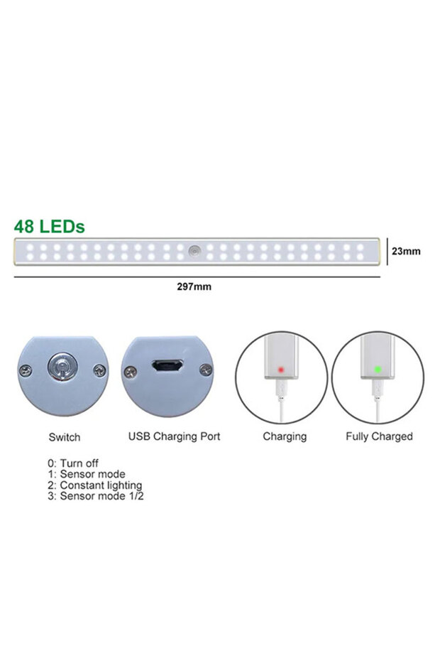 Smart LED Light with Sensor Length 29cm - 6