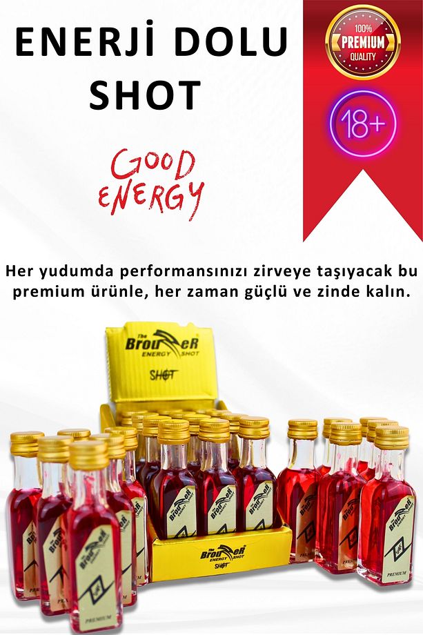 The Brouzzer Shot Içecek 20ML - 6'LI EKONOMİK SET Erkekler Için Düşük Kalorili ve Performans Artışı - 5