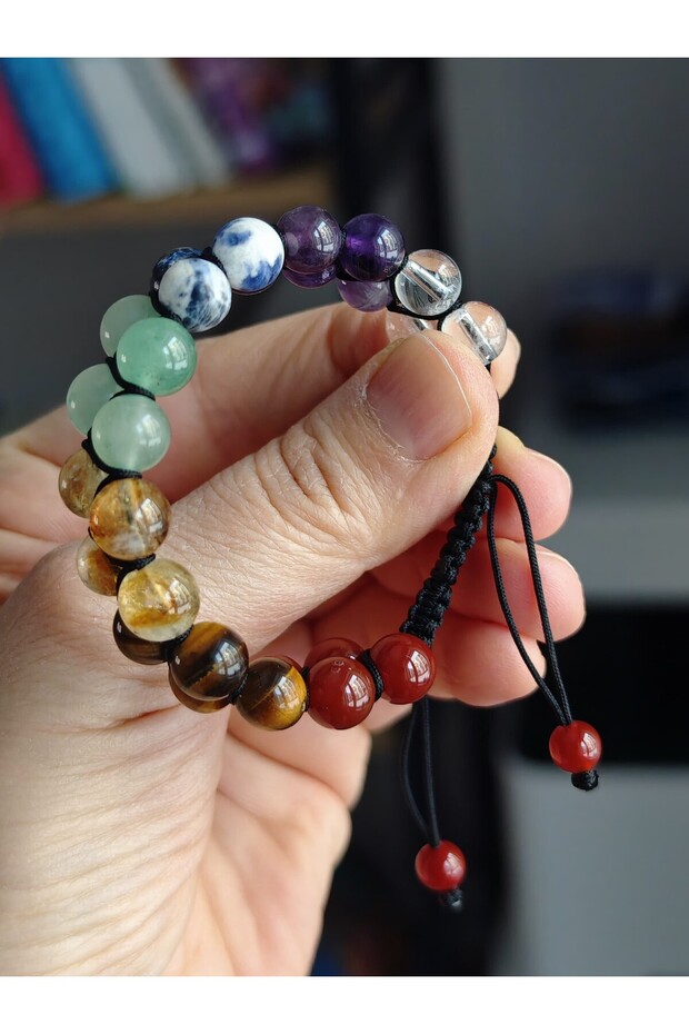 Çakra Denge Çift Sıra Örme Bileklik (8mm) - 3