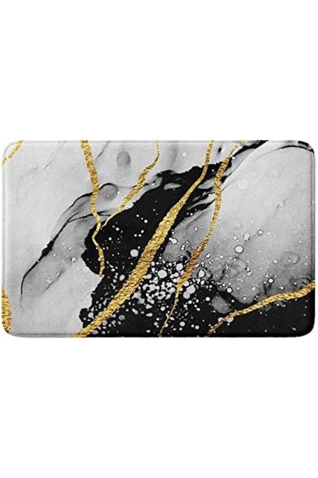 Cute Design Microfiber Bath Mat, Non-Slip Base, Machine Washable - 3