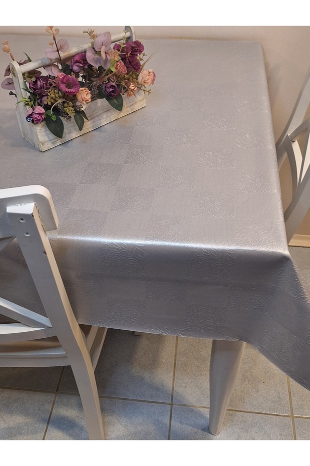 Patterned Erasable Tablecloth (Silver) - 4