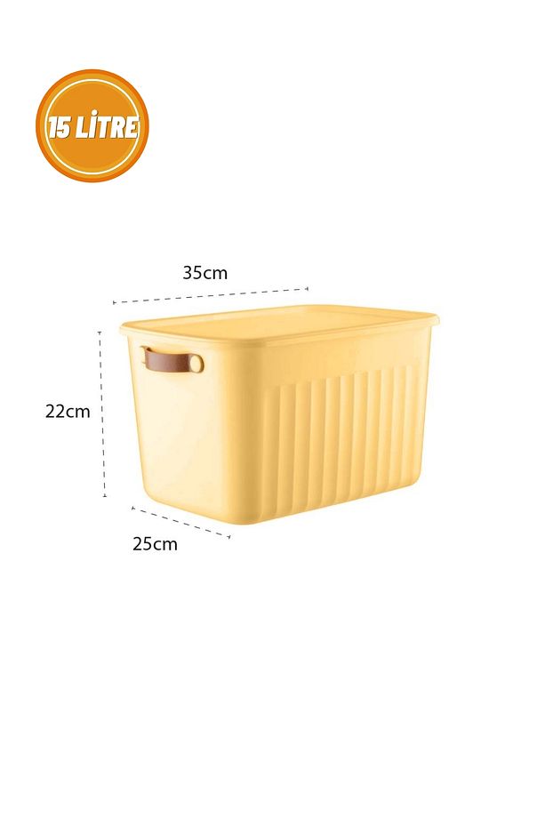 15 Litre Kapaklı Çok Amaçlı Saklama ve Düzenleme Kutusu - 2